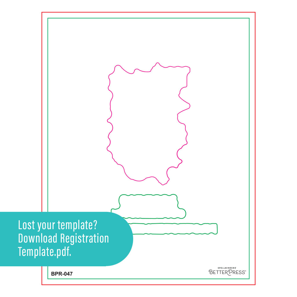 Spellbinders Block Print Scorpio Registration Press and Foil Plate bpr-047 template