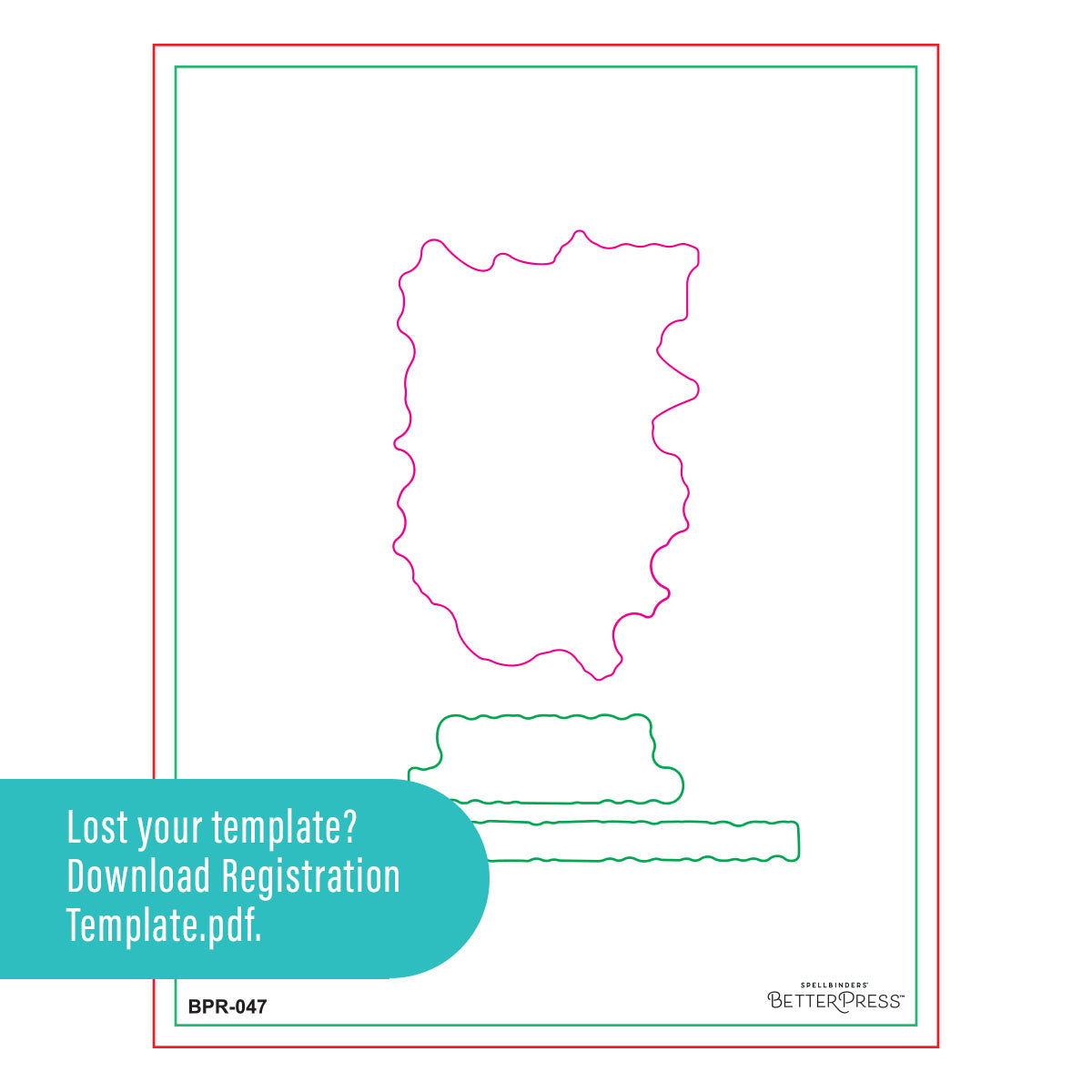Spellbinders Block Print Scorpio Registration Press and Foil Plate bpr-047 template