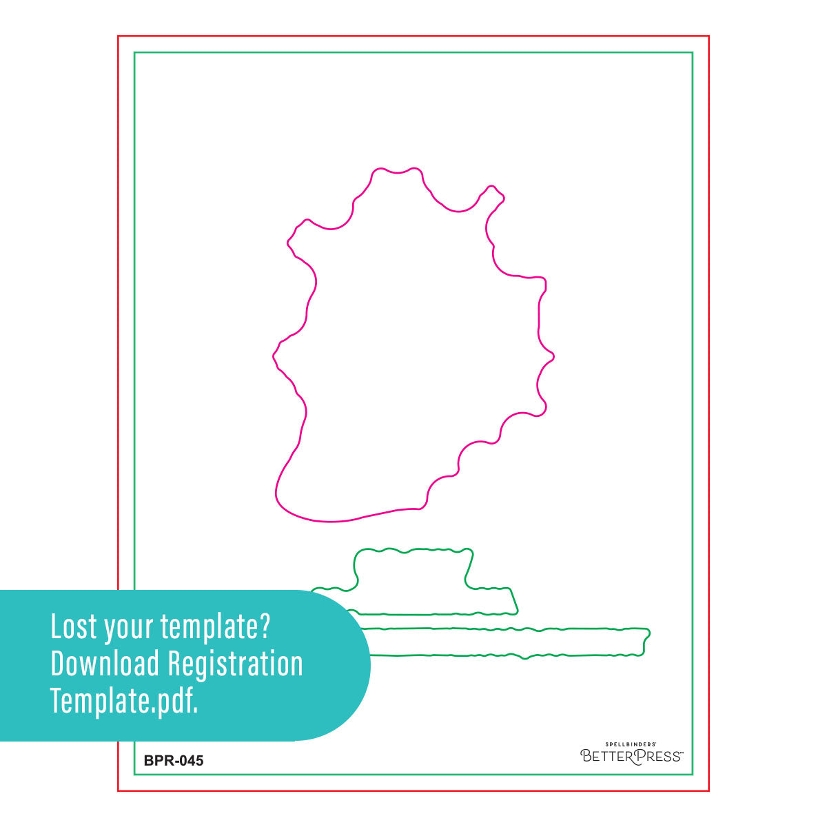 Spellbinders Block Print Virgo Registration Press and Foil Plate bpr-045 template
