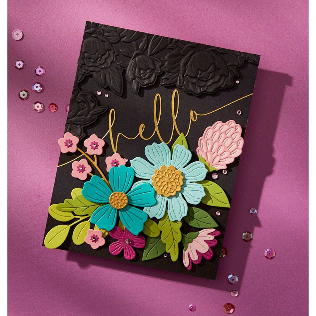 Spellbinders Blooming Butterflies 3D Emboss and Cut Folder e3d-126 hello