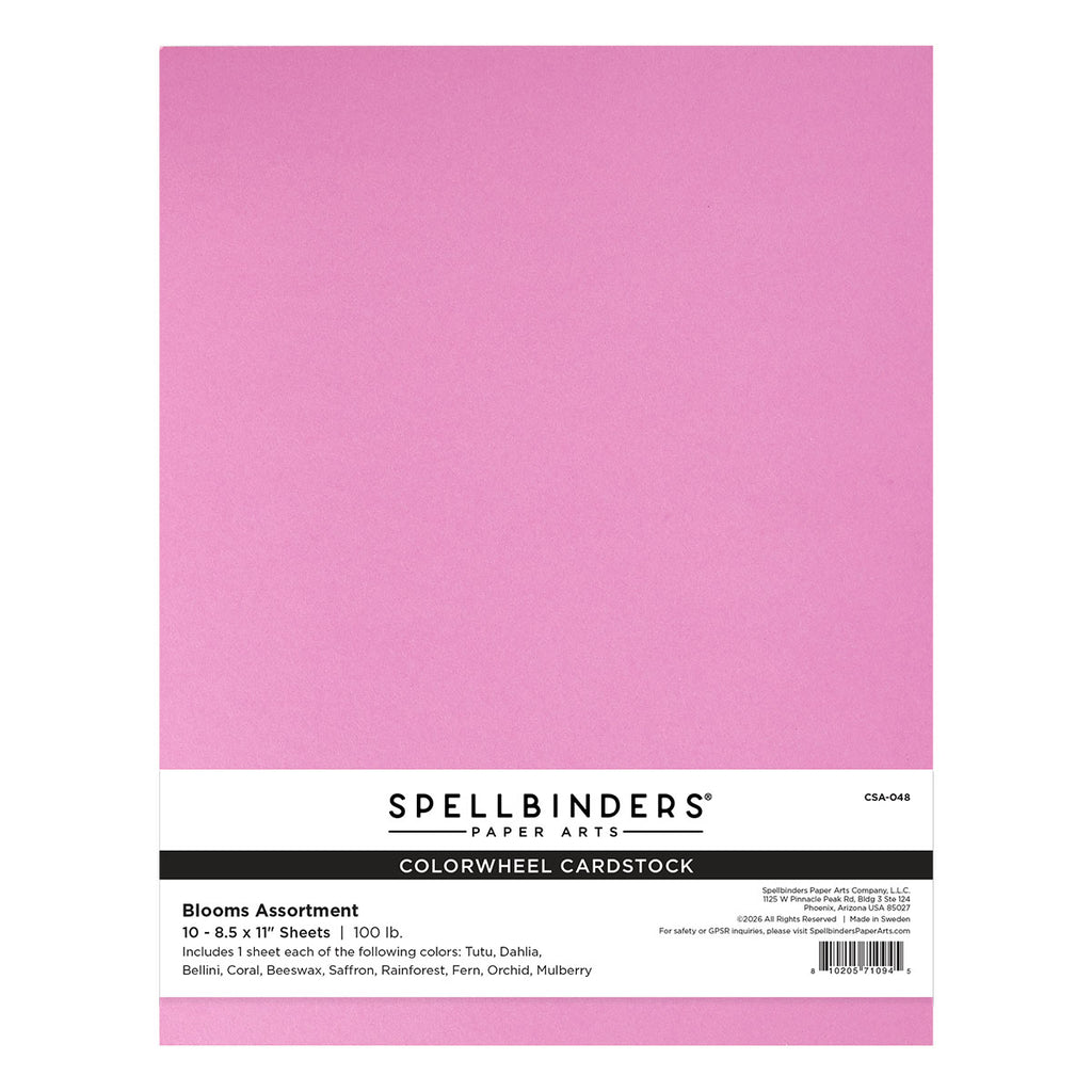 Spellbinders Blooms ColorWheel Cardstock Assortment csa-048