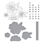Spellbinders Blossoms and Sentiments BetterPress Plate and Die Set bp-292 plates