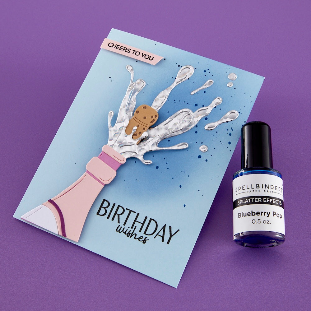Spellbinders Blueberry Pop Splatter Effects scsi-005 cheers