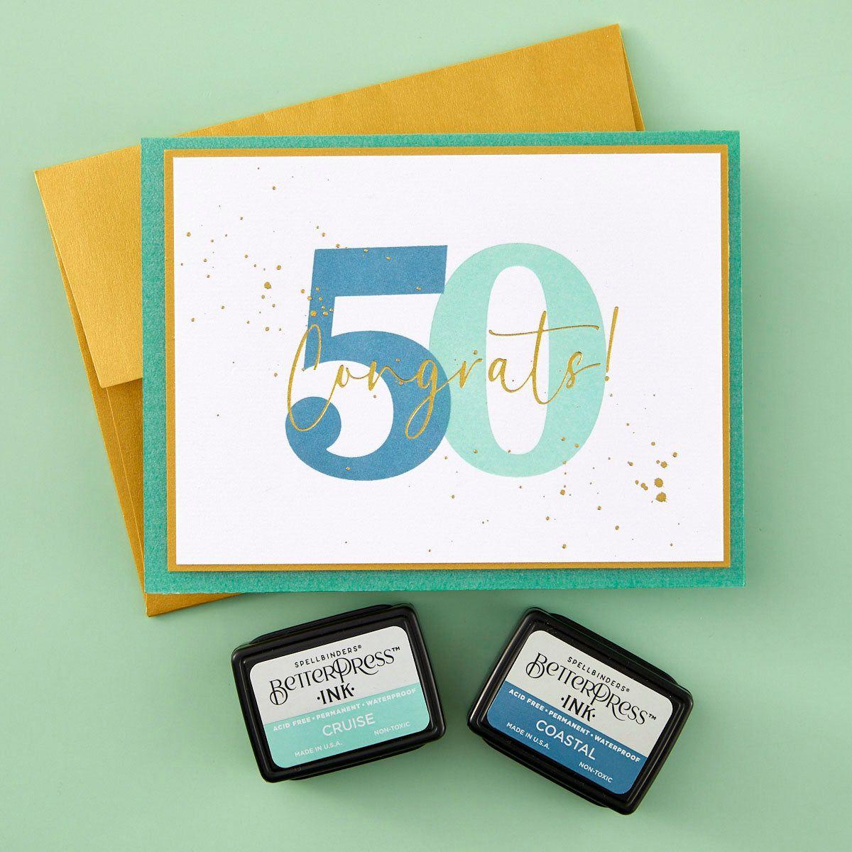 Spellbinders Bold Color Mix Numbers Press Plates bp-243 congrats