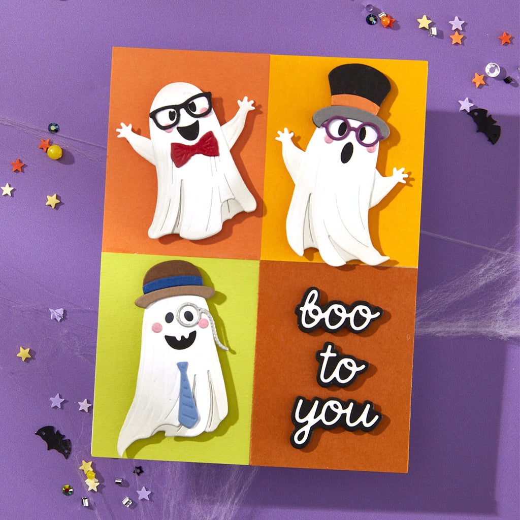 Spellbinders Boo Crew Etched Dies s6-264 boo