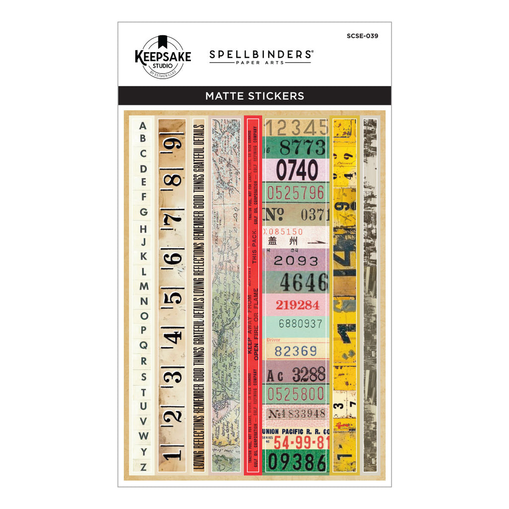 Spellbinders Book 10 Borders and Labels Matte Stickers scse-039