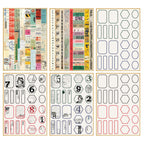 Spellbinders Book 10 Borders and Labels Matte Stickers scse-039 numbers and shapes
