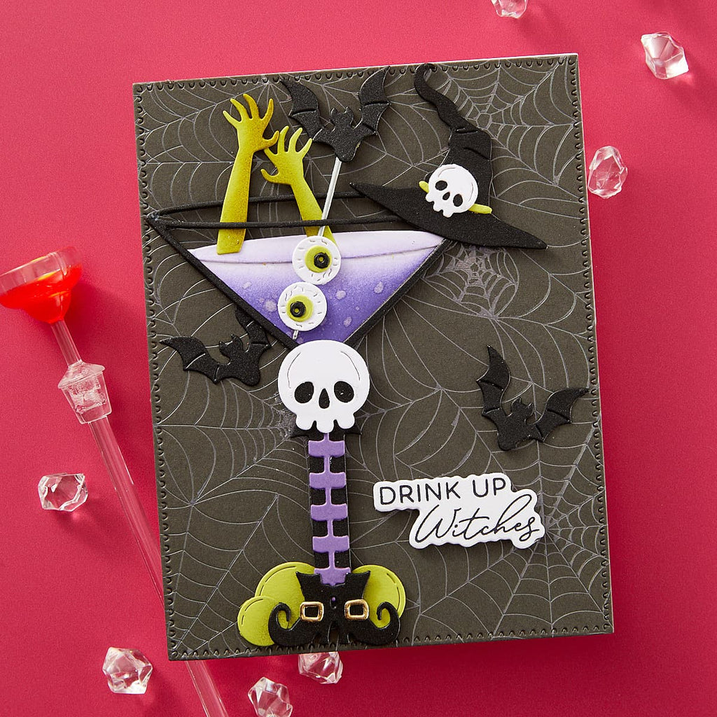 Spellbinders Boos Cocktails Etched Dies s4-1381