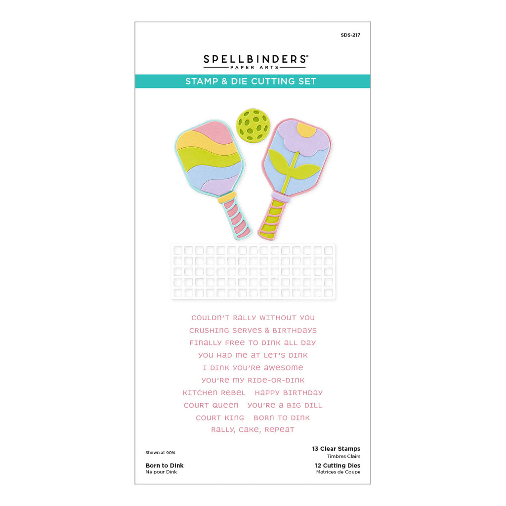 Spellbinders Born to Dink Clear Stamp and Die Set sds-217
