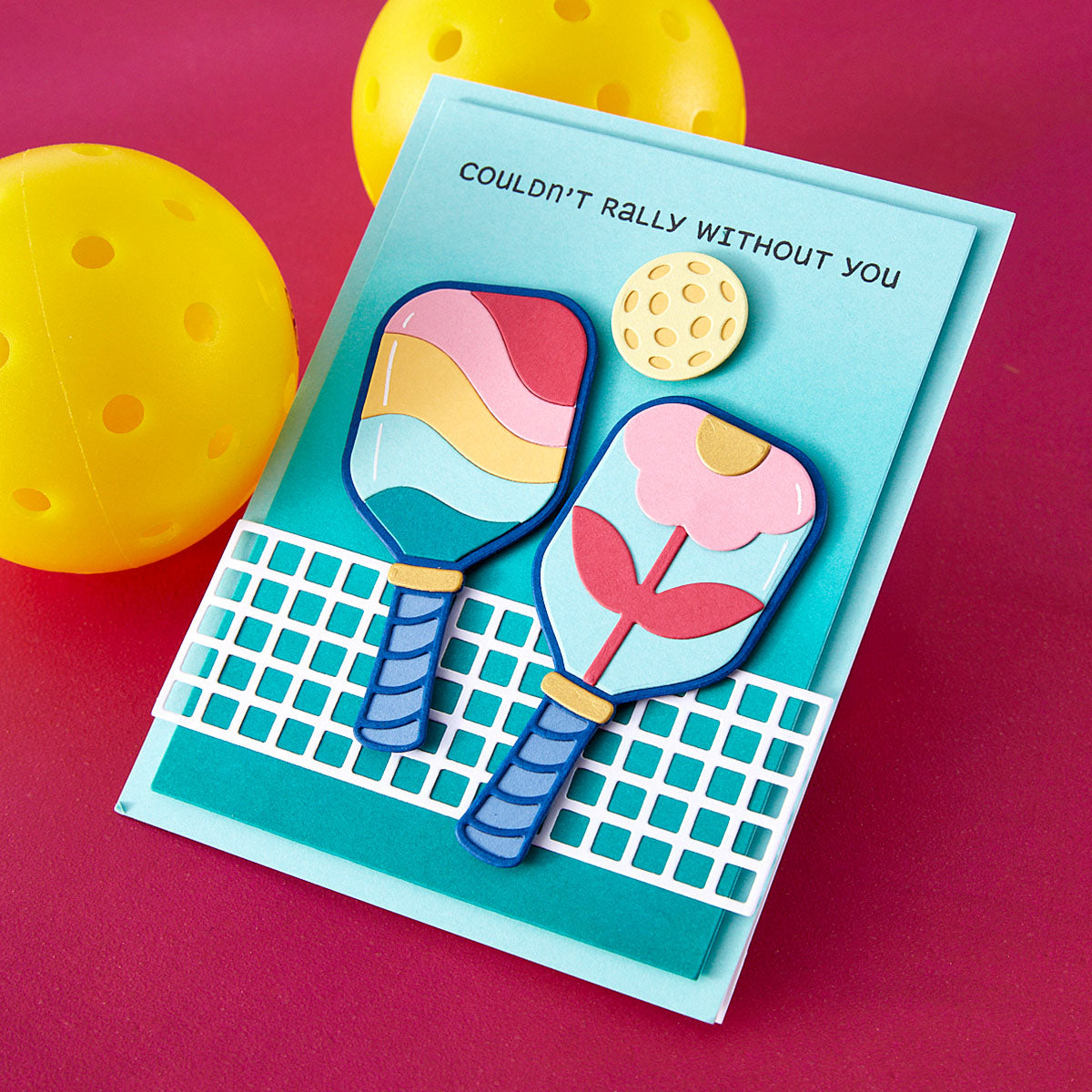 Spellbinders Born to Dink Clear Stamp and Die Set sds-217 rally