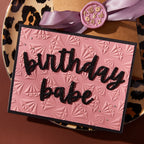 Spellbinders Born to Sparkle 3D Embossing Folder e3d-122 birthday babe