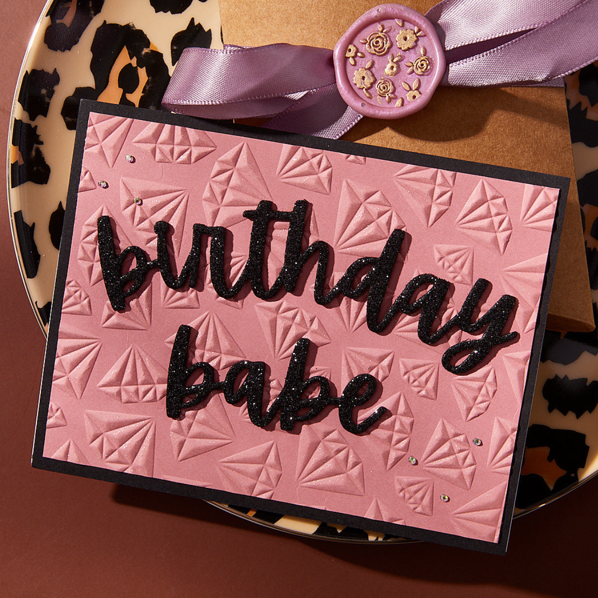 Spellbinders Born to Sparkle 3D Embossing Folder e3d-122 birthday babe