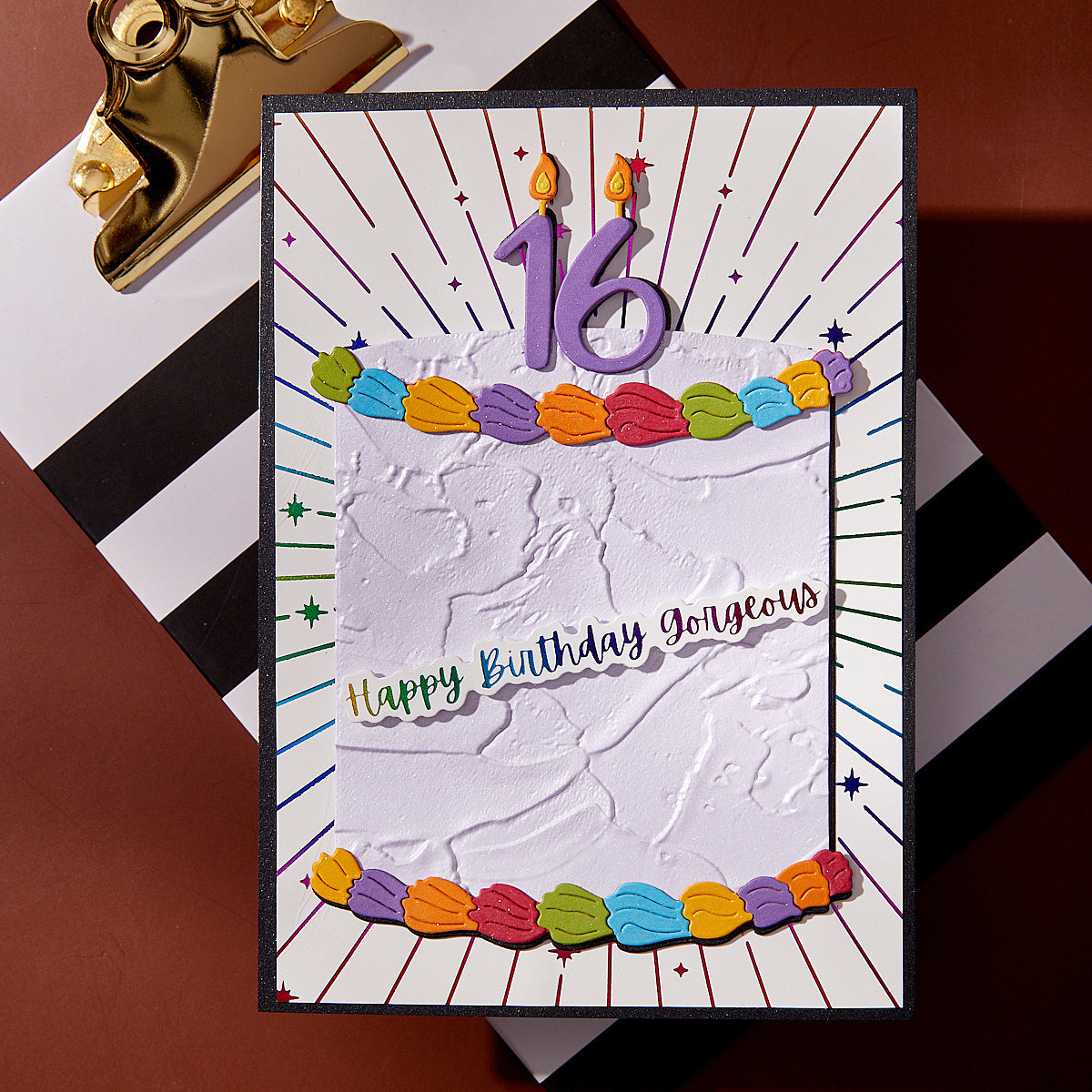 Spellbinders Bougie Birthday Sentiments Press Plate and Die Set bp-272 gorgeous