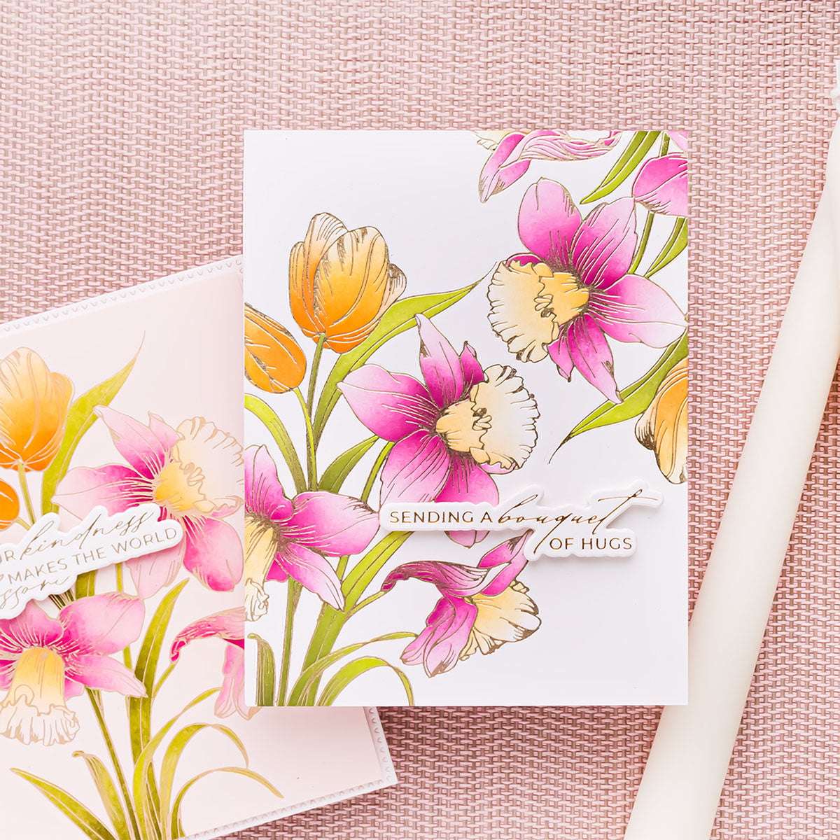 Spellbinders Bouquet of Hugs Sentiments Press and Foil Plate Die Set bp-354 hugs