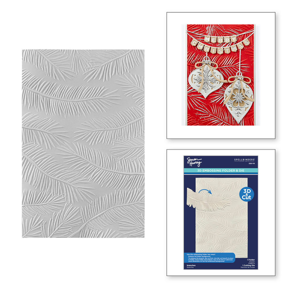 Spellbinders Branches 3D Embossing Folder e3d-115

