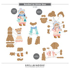 Spellbinders Bundled Up Winter Bear Etched Dies s4-1568 assembly guide