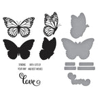 Spellbinders Butterfly Silhouettes Registration Press Plate and Die Set bpr-028 plates