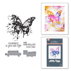 Spellbinders Butterfly Splatter BetterPress Plate and Die Set bp-323