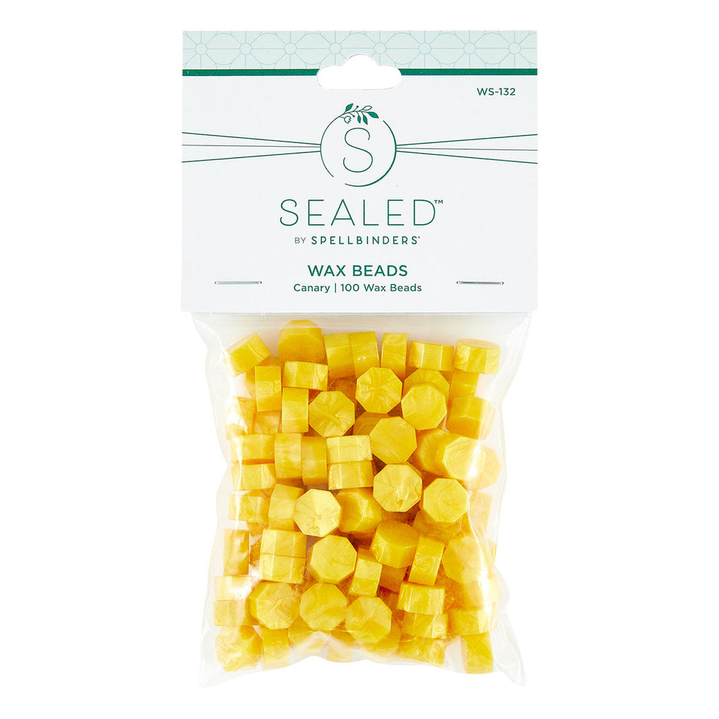 Spellbinders Canary Wax Beads ws-132 package