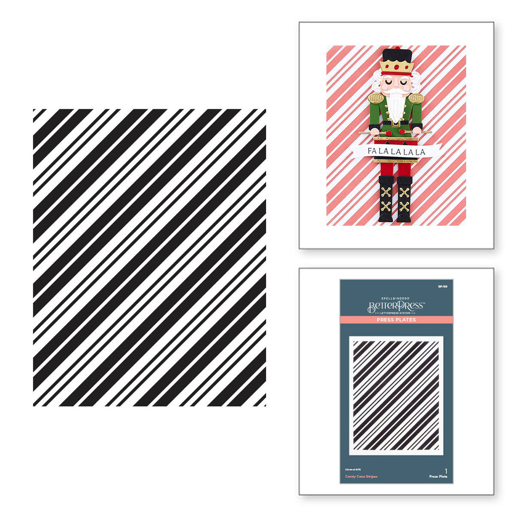 Spellbinders Candy Stripes Press Plate bp-198