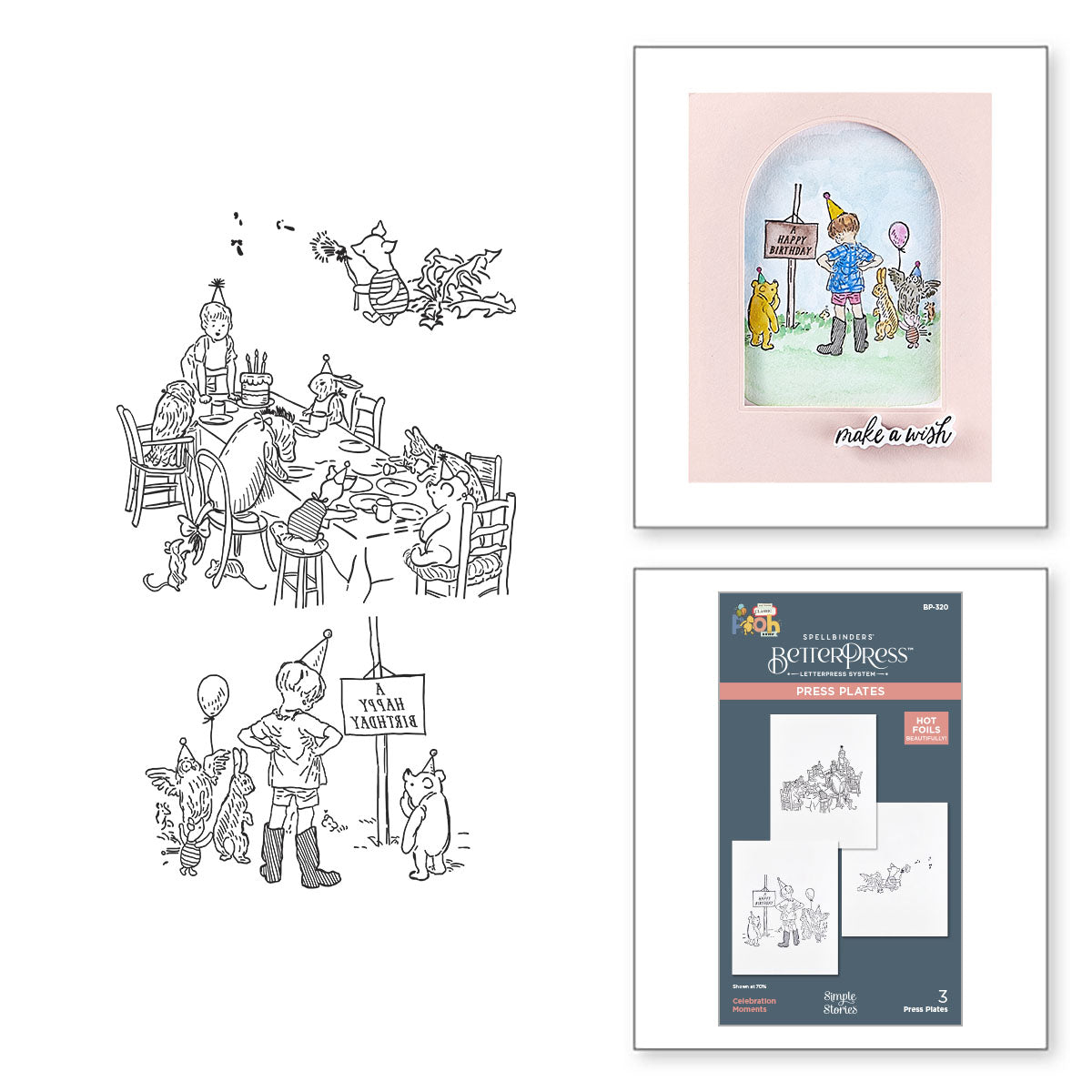 Spellbinders Celebration Moments Press Plates bp-320
