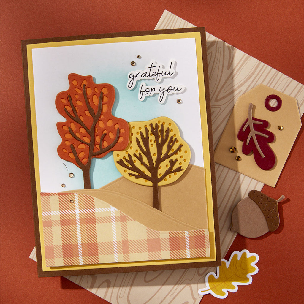 Spellbinders Changing Trees Etched Dies s4-1488 grateful