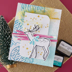 Spellbinders Cheer and Good Tidings Deer Registration Press Plate and Die Set bpr-036 ribbon