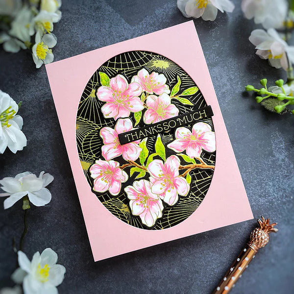 Spellbinders Cherry Blossoms BetterPress Plate and Die Set bp-290