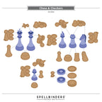 Spellbinders Chess and Checkers Etched Dies s4-1534 pieces
