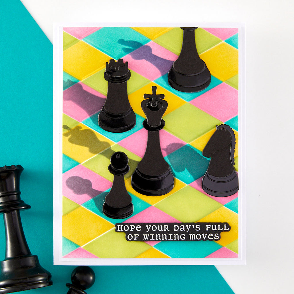 Spellbinders Chess and Checkers Etched Dies s4-1534 winning moves