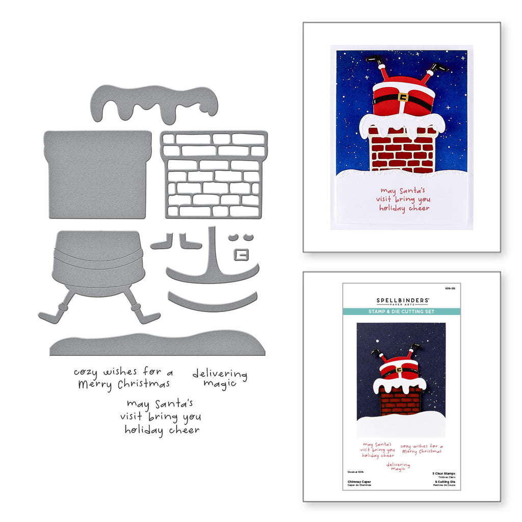 Spellbinders Chimney Caper Clear Stamp and Die Set sds-212
