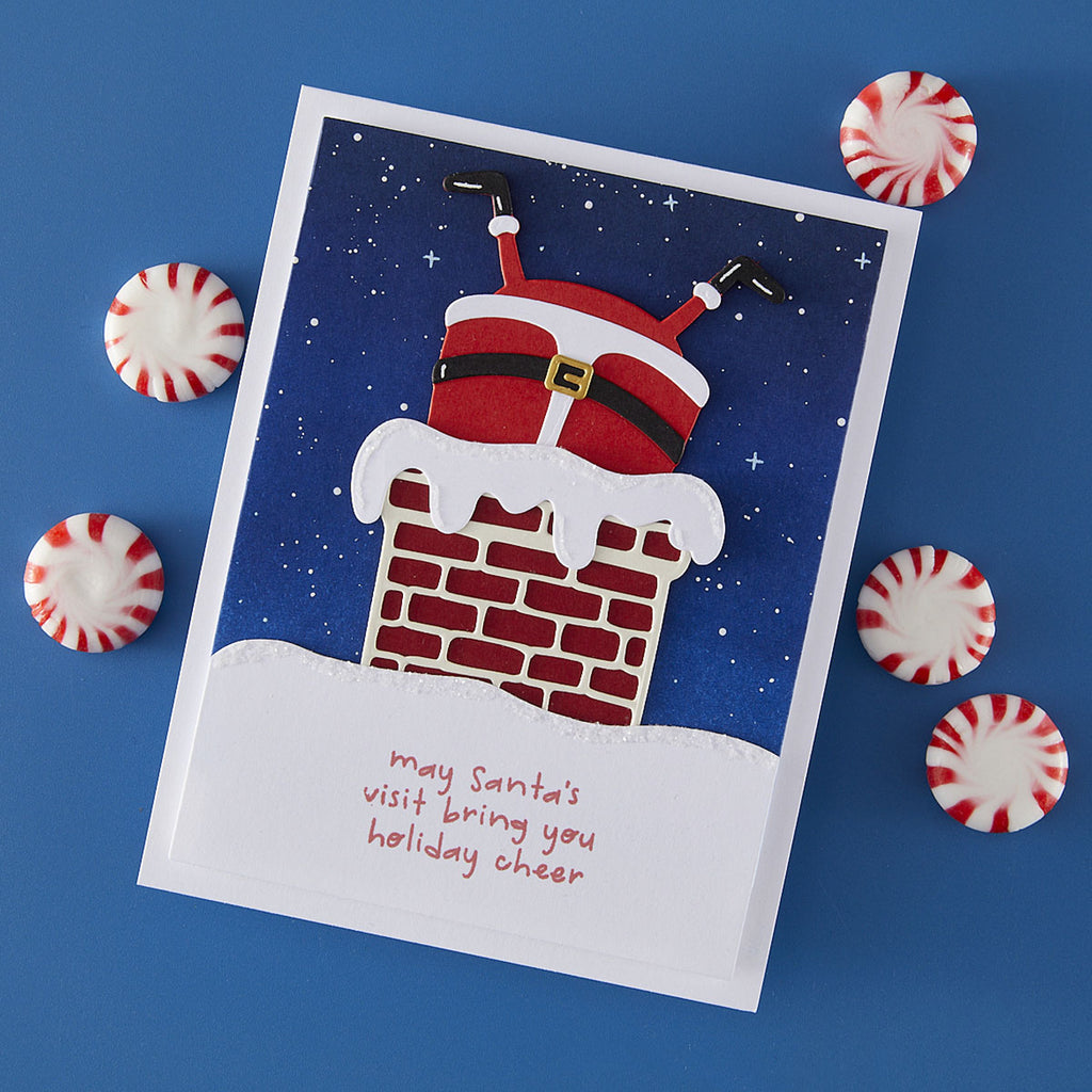 Spellbinders Chimney Caper Clear Stamp and Die Set sds-212 chimney