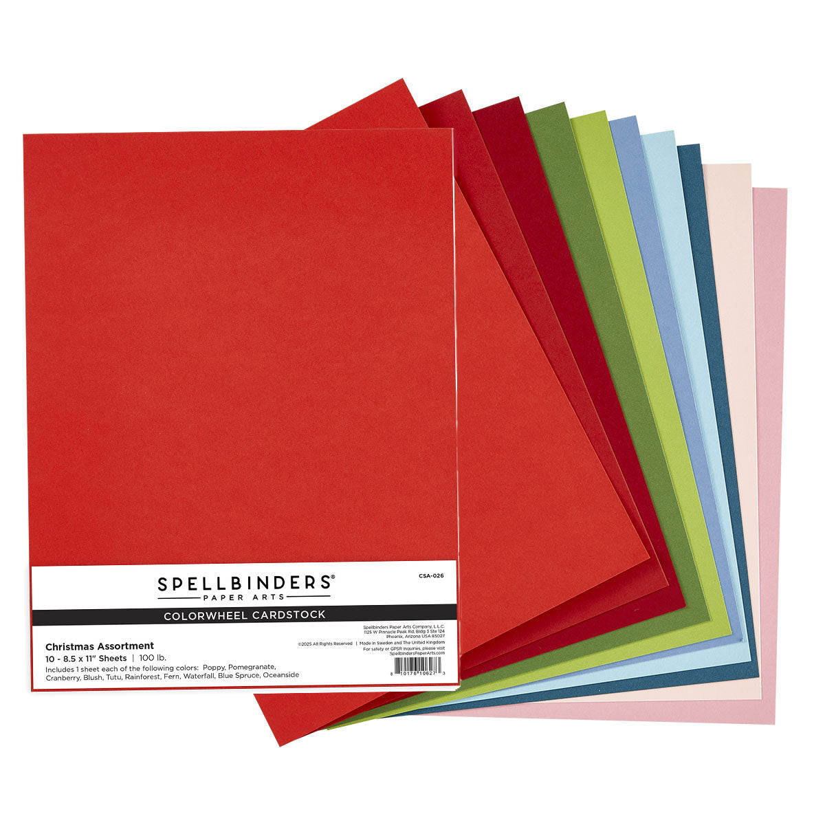 Spellbinders Christmas Assortment ColorWheel Cardstock csa-026