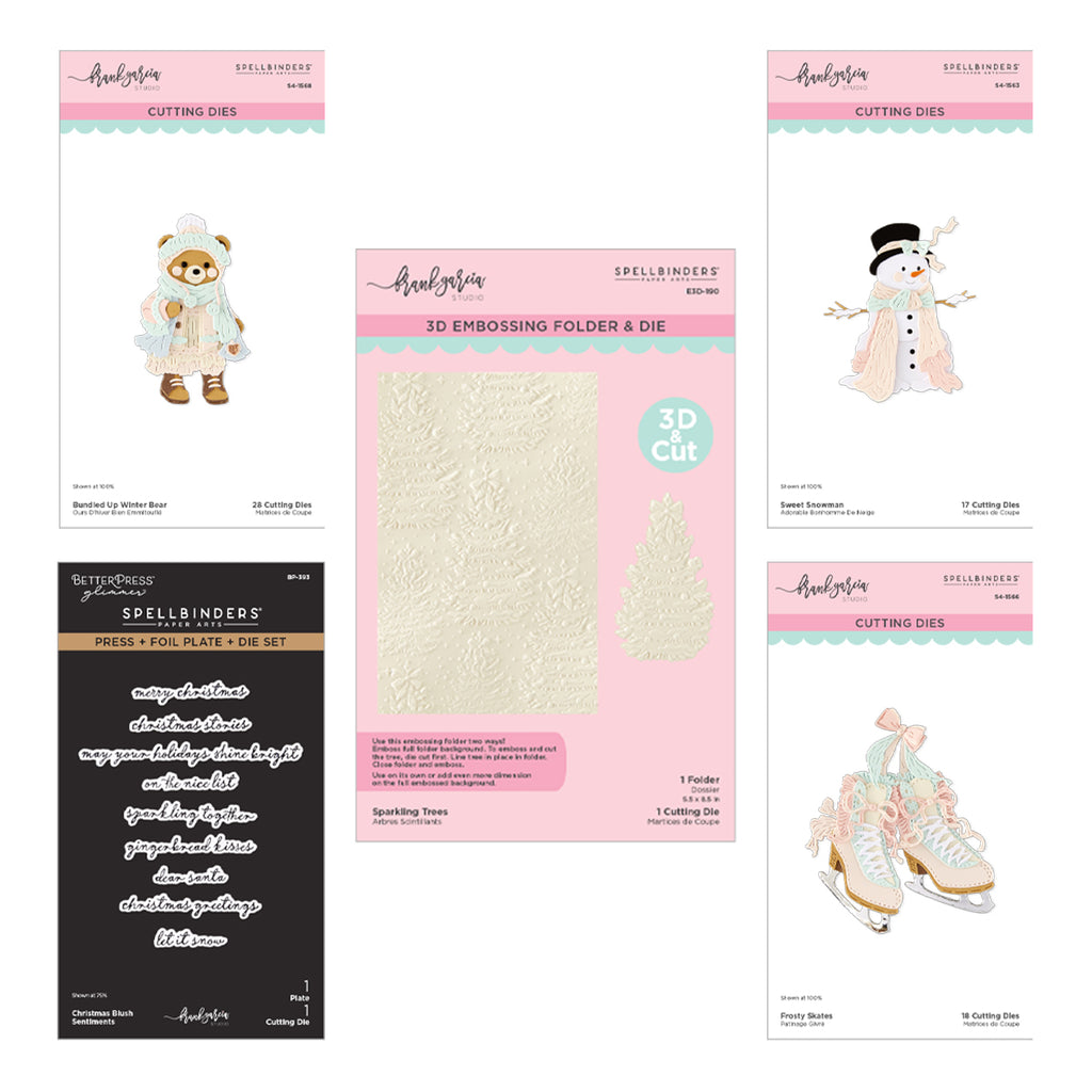 Spellbinders Christmas Blush Die, Folder and Press and Foil Plate Set bd-1150