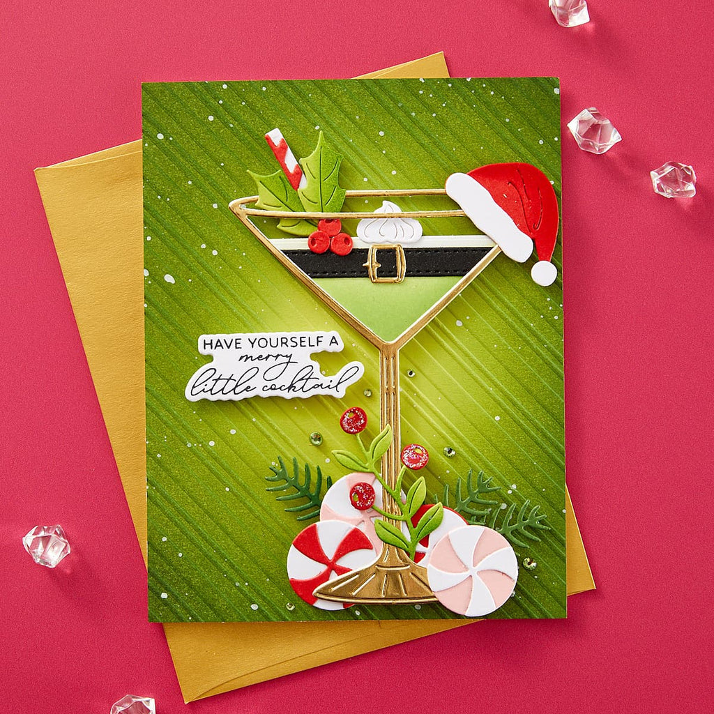 Spellbinders Christmas Cocktails Etched Dies s4-1374