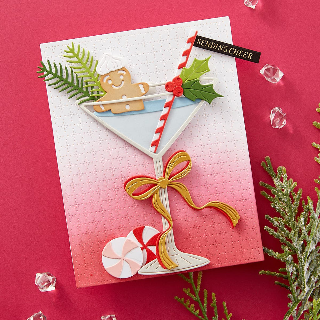 Spellbinders Christmas Cocktails Etched Dies s4-1374