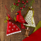 Spellbinders Christmas Felt Stitch and Create I Want It All Die Set bd-1155 red cardinal red hat with snowflakes