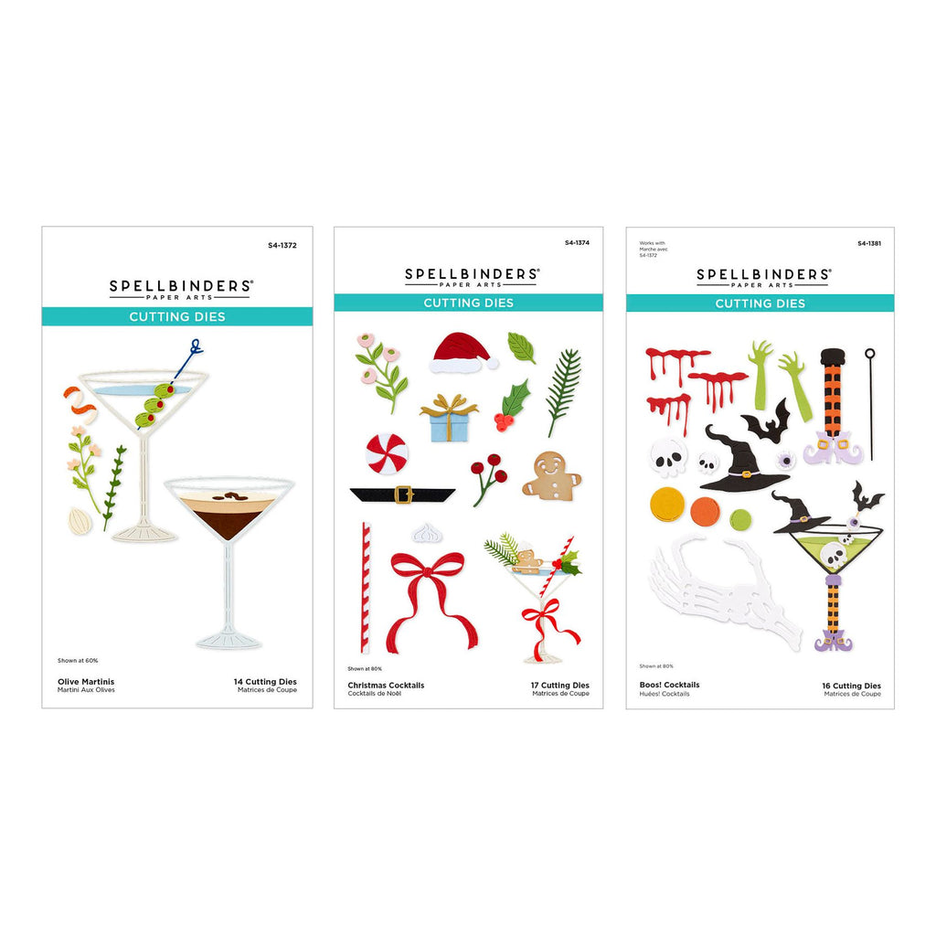 Spellbinders Christmas and Halloween Martini Die Bundle