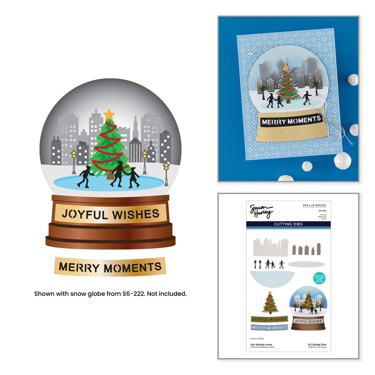 Spellbinders City Skating Scene Etched Dies s4-1577