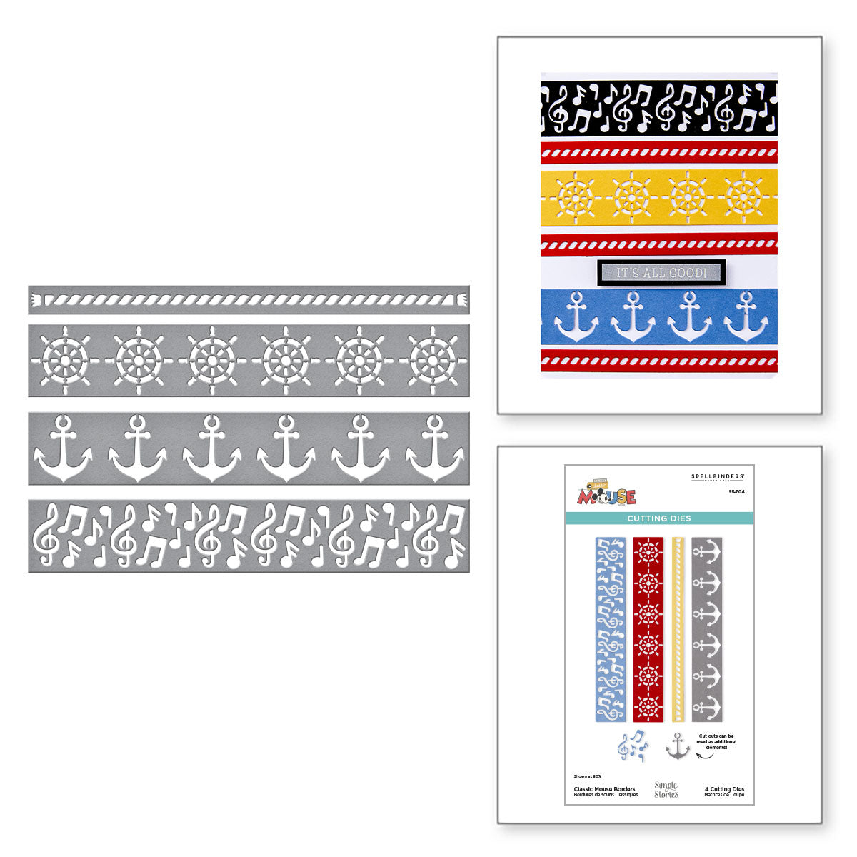Spellbinders Classic Mouse Borders Etched Dies s5-704