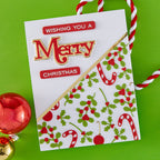 Spellbinders Classic Mouse Christmas Embellishments Etched Dies s4-1496 merry