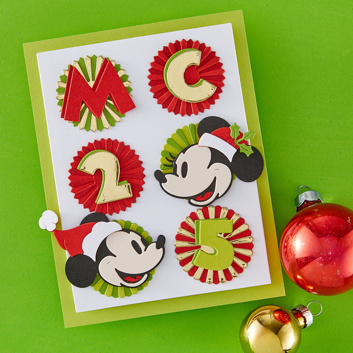 Spellbinders Classic Mouse Christmas Embellishments Etched Dies s4-1496 mickey