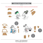 Spellbinders Classic Mouse Costume Party Die Bundle halloween assembly instructions