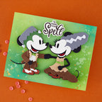 Spellbinders Classic Mouse Costume Party Die Bundle i'm under your spell mickey and minnie halloween card