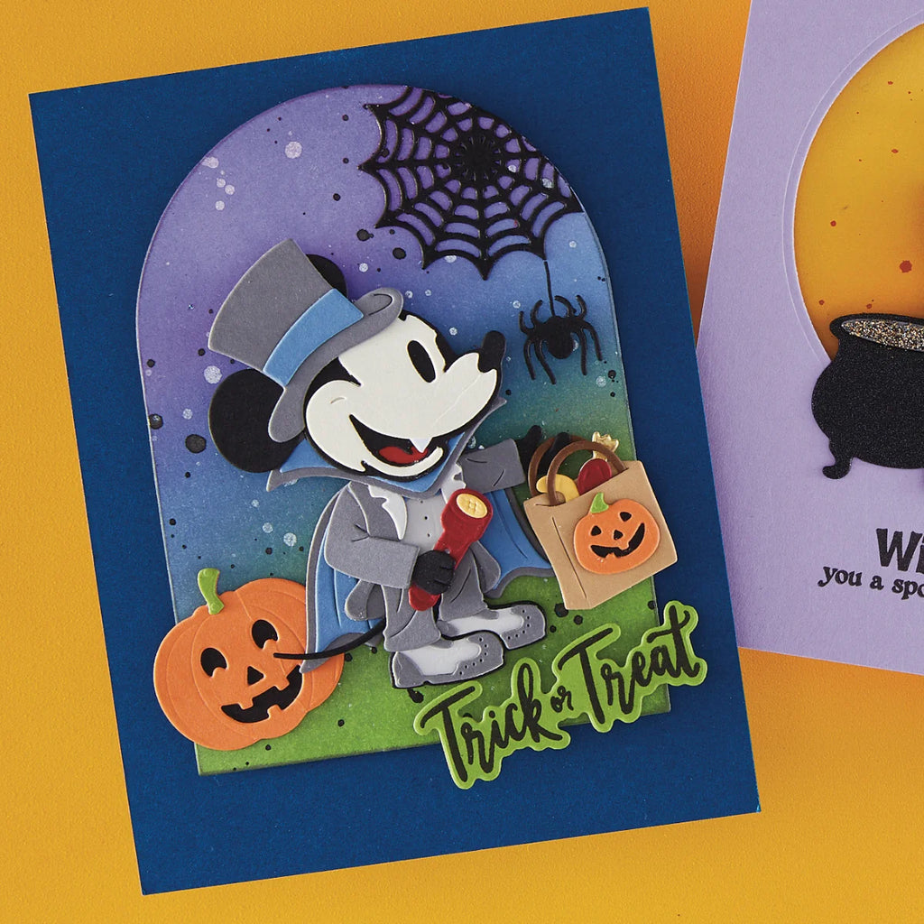 Spellbinders Classic Mouse Costume Party Die Bundle suit with hat pumpkin spider trick or treat card