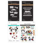 Spellbinders Classic Mouse Love Press and Foil Plate, Die and Rub On Bundle
