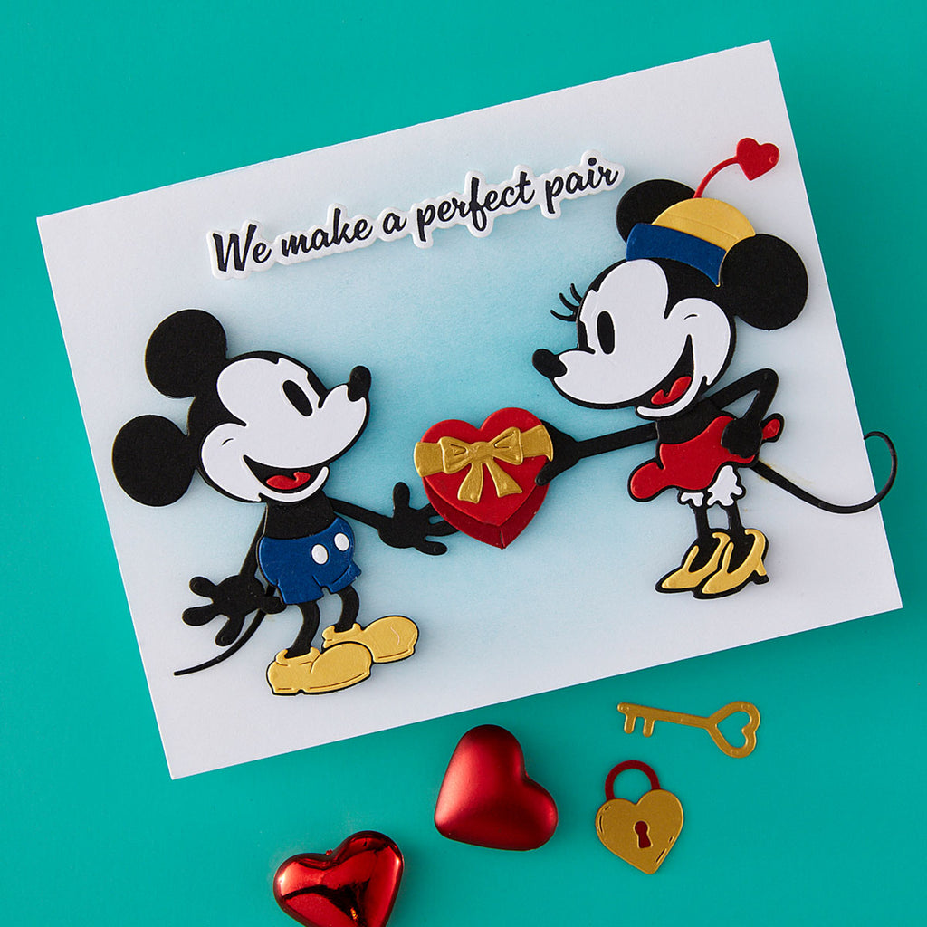 Spellbinders Classic Mouse Love Sentiments Press and Foil Plate and Die Set bp-346 pair
