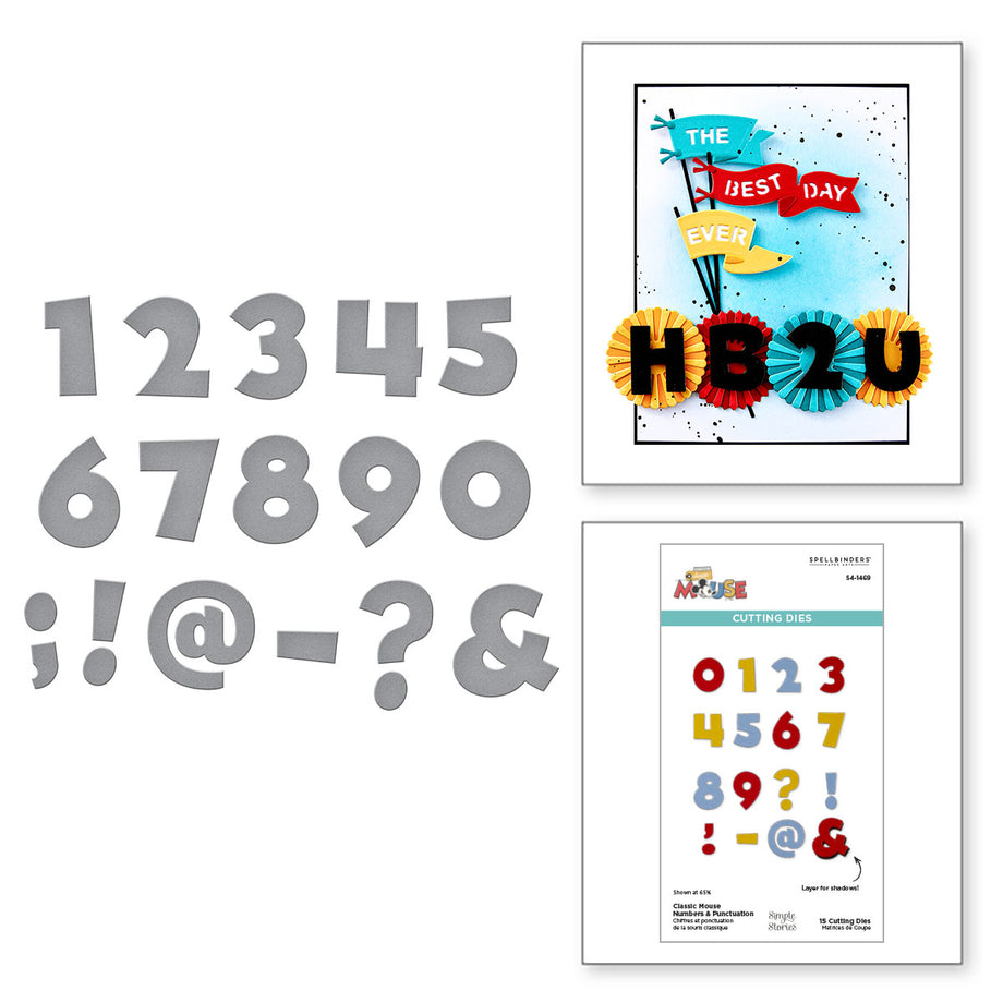 Spellbinders Fustelle incise Collezione Numeri cuciti & More, in Metallo, ONE