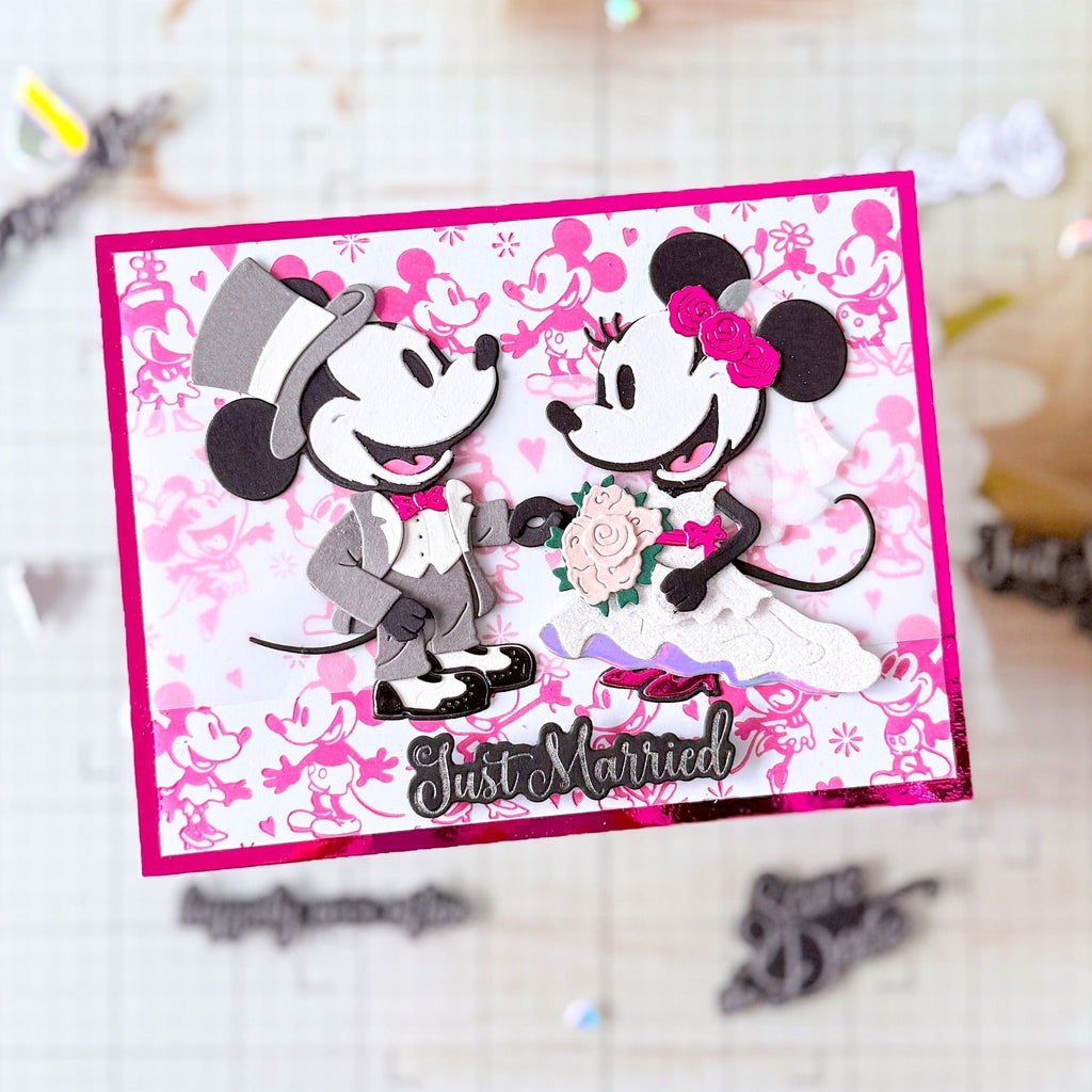 Spellbinders Classic Mouse Wedding Dies s6-270 tuxedo