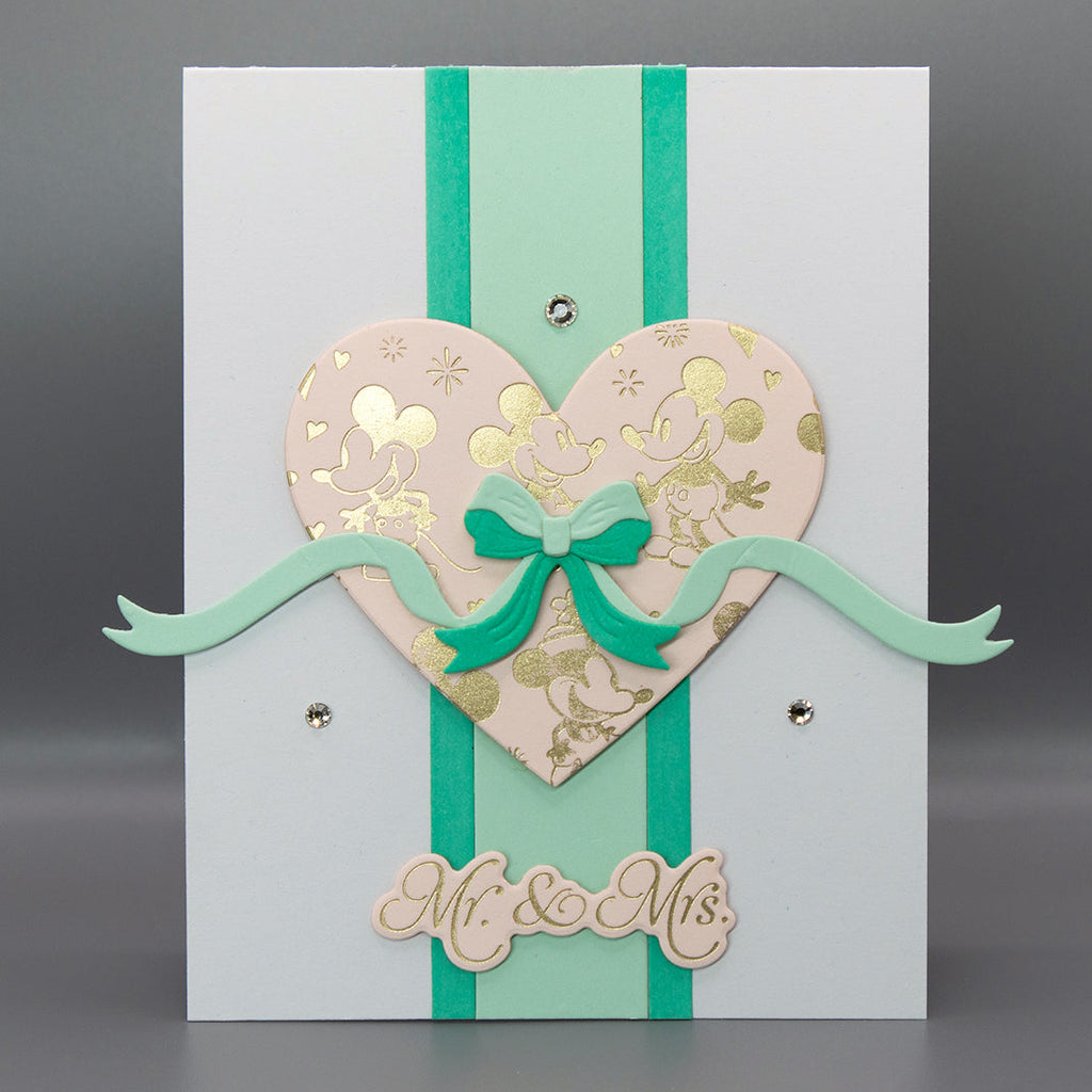 Spellbinders Classic Mouse Wedding Sentiments Press and Foil Plate and Die Set bp-367 bow